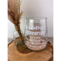 Personalisierte Vase Oder Kerzenlicht Windlicht Aus Glas - Bedruckte Deko Für Trauer & Als Geschenk | Individuelles Erinnerungsstück, Spruch von LFdiesesjenes