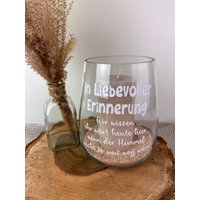 Personalisierte Vase Oder Kerzenlicht Windlicht Aus Glas - Bedruckte Deko Für Trauer & Als Geschenk | Individuelles Erinnerungsstück, Spruch von LFdiesesjenes