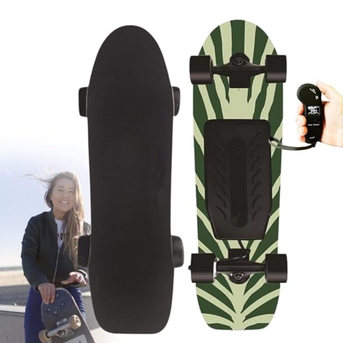350 W Elektro-Skateboards für Erwachsene und Jugendliche, 27,5 Zoll großes 7-lagiges Ahorn-Elektro-Longboard mit Fernbedienung, 12,4 Meilen pro Stunde Höchstgeschwindigkeit,StyleB von LFfwynog