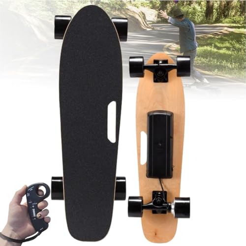 Elektrisches Skateboard, einfaches Tragegriff-Design, 350-W-starker Motor, 3 Geschwindigkeiten, sanftes Bremsen, Höchstgeschwindigkeit 22 km/h, elektrisches Longboard für Erwachsene von LFfwynog
