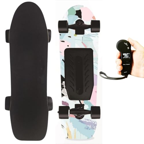 Elektrisches Skateboard mit Fernbedienung, bis zu 47 km/h Höchstgeschwindigkeit, 17,7 km Reichweite, 150 kg maximale Belastung, Maple Cruiser für Erwachsene und Jugendliche,StyleD von LFfwynog