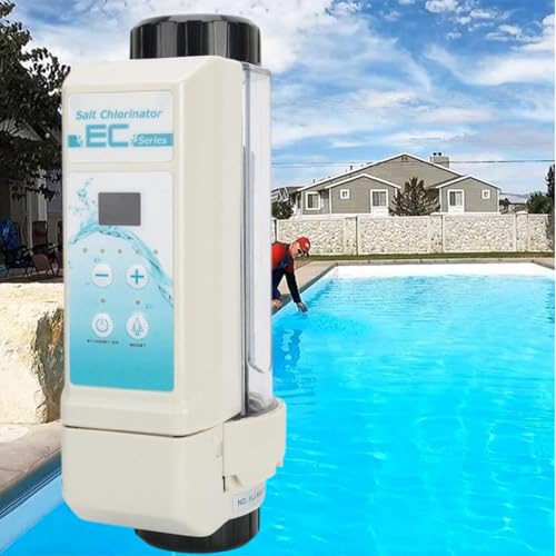 Elektrolytischer Salzchlorinator, Salzchlorgenerator für Pools mit Wasserstandsüberwachungsfunktion und automatischer Reinigungsfunktion, Chlorierung von Salzwasserpools im Spa-Pool,60M³/12g/hr von LFfwynog