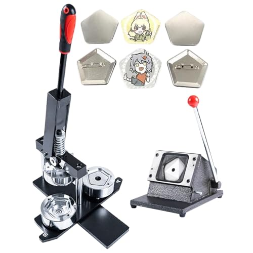 LFfwynog DIY-Button-Maker. Manuelle Herstellung. Personalisierte Buttons. Enthält einen Papierschneider, eine Buttonpresse und 100 Sets Bastelmaterial. Herz, Katzengesicht, Apfel, Fünfeck Pentagon LFfwynog DIY-Button-Maker. Manuelle Herstellung. Personalisierte Buttons. Enthält einen Papierschneider, eine Buttonpresse und 100 Sets Bastelmaterial. Herz, Katzengesicht, Apfel, Fünfeck Pentagon von LFfwynog
