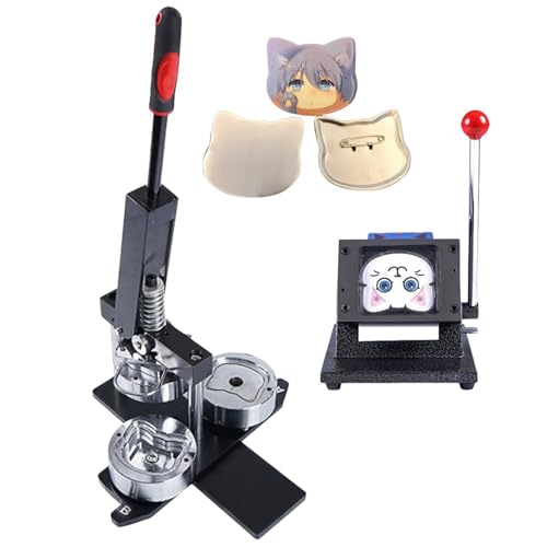 LFfwynog Personalisierter Button-Maker. Manuelle Herstellung von DIY-Buttons. Enthält einen Papierschneider, eine Buttonpresse und 100 Sets Bastelmaterialien. Herz, Katzengesicht, Apfel, Fünfeck Cat1 LFfwynog Personalisierter Button-Maker. Manuelle Herstellung von DIY-Buttons. Enthält einen Papierschneider, eine Buttonpresse und 100 Sets Bastelmaterialien. Herz, Katzengesicht, Apfel, Fünfeck Cat1 von LFfwynog