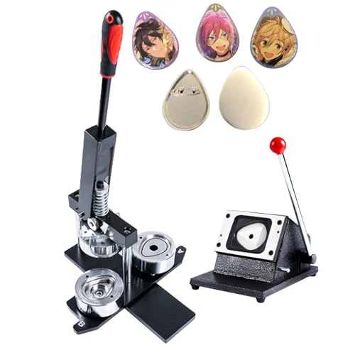 LFfwynog Personalisierter Button-Maker. Manuelle Herstellung von DIY-Buttons. Enthält einen Papierschneider, eine Buttonpresse und 100 Sets Bastelmaterialien. Schild, Katzengesicht Teardrop LFfwynog Personalisierter Button-Maker. Manuelle Herstellung von DIY-Buttons. Enthält einen Papierschneider, eine Buttonpresse und 100 Sets Bastelmaterialien. Schild, Katzengesicht Teardrop von LFfwynog