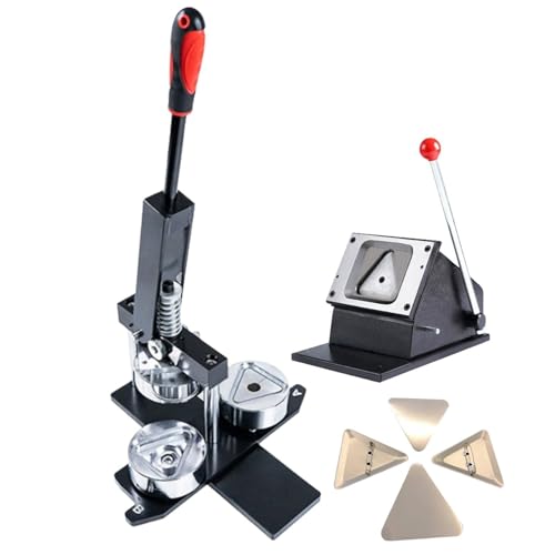 LFfwynog Personalisierter Button-Maker. Manuelle Herstellung von DIY-Buttons. Enthält einen Papierschneider, eine Buttonpresse und 100 Sets Bastelmaterialien. Schild, Katzengesicht Triangle LFfwynog Personalisierter Button-Maker. Manuelle Herstellung von DIY-Buttons. Enthält einen Papierschneider, eine Buttonpresse und 100 Sets Bastelmaterialien. Schild, Katzengesicht Triangle von LFfwynog