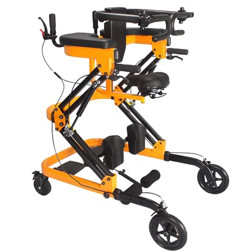 LFfwynog Rollator mit 4 Rädern, Faltbarer Gehrahmen, 8-Zoll-All-Terrain-Räder mit gepolstertem Sitz, für ältere und behinderte Menschen Yellow-B LFfwynog Rollator mit 4 Rädern, Faltbarer Gehrahmen, 8-Zoll-All-Terrain-Räder mit gepolstertem Sitz, für ältere und behinderte Menschen Yellow-B von LFfwynog