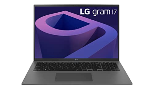 2022 LG Gram 17 Zoll Ultralight Notebook - 1,350g Intel Core i7 Laptop (16GB RAM, 512GB SSD, 17,5h Akkulaufzeit, 16:10 Entspiegeltes IPS-Display, Thunderbolt 4, Win 11 Home, Mirametrix) - Grau von LG Electronics