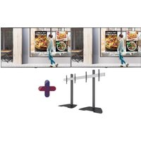 LG 2x 49XS2E-B Digital Signage Schaufenster Displays 124,5cm 49 Zoll + Neomounts NMPRO-S21 Dual Standfuß von LG Electronics