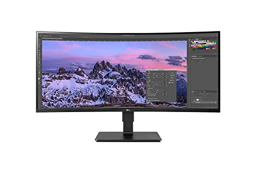 LG Electronics 35BN77CN-B Business-Monitor 35 Zoll (88,9 cm), QHD, 3.440 x 1.440, 21:9, 99% sRGB, Curved VA Panel, HDR10, 5 ms GtG, 300 cd/m², 100 Hz - Schwarz von LG Electronics