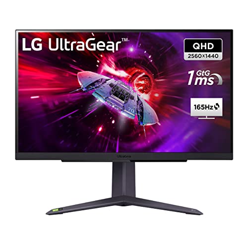 LG Electronics 27GR75Q-B UltraGear Gaming Monitor 27" (68,5 cm), 2.560 x 1.440, 16:9, QHD 1440p, 99% sRGB, HDR10, 165 Hz, 1 ms GtG - Schwarz von LG Electronics