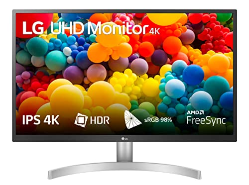 LG 27UL500P-W - LED-Monitor - 27" - 3840 x 2160 4K - IPS - 300 cd/m² - 1000:1-5 ms - 2xHDMI, DisplayPort - mattweiße Rückseite, mattschwarze Vorderseite von LG