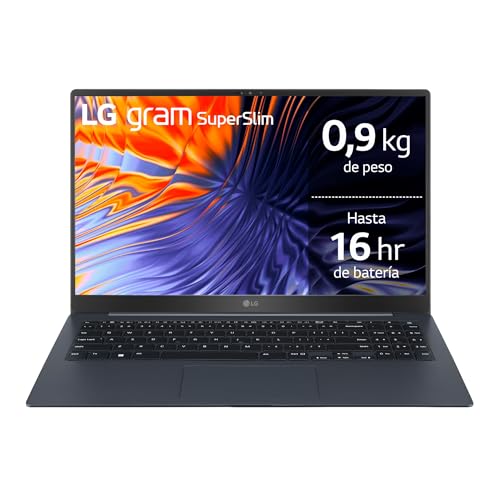 LG Superslim 15Z90RT-G.AA75B Ultraleichter Laptop 15,6 Zoll OLED FHD (16:9) 990g Intel Core i7 13. Gen 16GB RAM, 512GB SSD NVMe, Windows 11, ES Tastatur, blau von LG Electronics