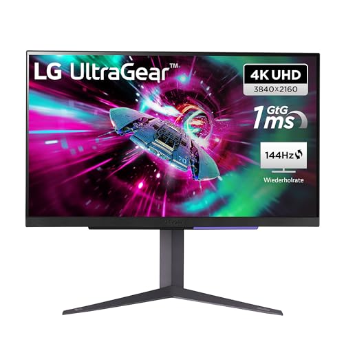 LG Ultragear 16:9 UHD Gaming Monitor 27GR93U-B - 27 Zoll, IPS-Display, HDR10, AMD FreeSync, Grau/Schwarz von LG Electronics
