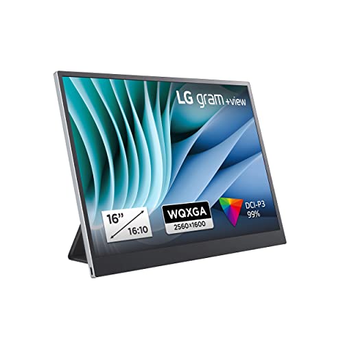 LG gram +View 16MR70, 16 Zoll +View für LG gram Portable Monitor, mit USB Typ-C, 45 W Power Delivery von LG