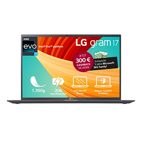 LG gram Laptop | 17.3" FHD IPS Display | Intel Core i7-1165G7 | 16GB GB RAM | 1TB GB SSD Speicher | QWERTZ Tastatur | Windows 11 LG gram Laptop | 17.3" FHD IPS Display | Intel Core i7-1165G7 | 16GB GB RAM | 1TB GB SSD Speicher | QWERTZ Tastatur | Windows 11 von LG Electronics
