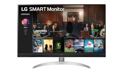 LG 32SQ700S-W Smart-Monitor, 32 Zoll, 3840 x 2160 (UHD), 16:9, 62 Hz, 5 ms, Weiß von LG
