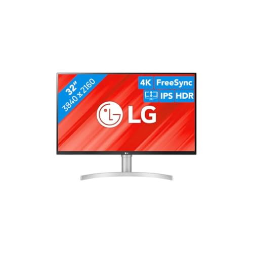 LG Display 31,5 Zoll weiß IPS 16:9 UHD 4K 3840x2160 350cd/m² 5ms 2xHDMI Displayport HP2x5W AMD FreeSync™ Modus DAS Black Stabilizer Neigefuß verstellbar hoch von LG