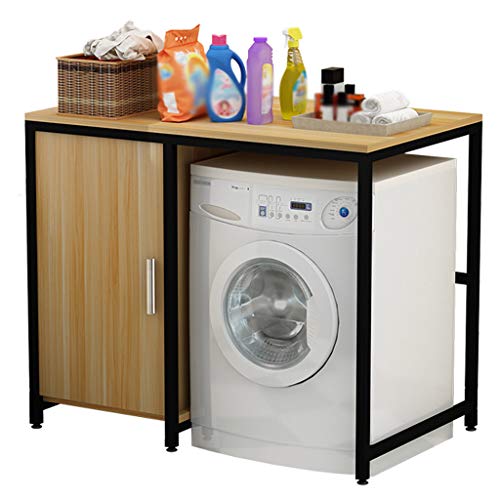 LGChobby Badezimmer-Aufbewahrungsregal, Waschmaschinen-Aufbewahrungsrahmen für über der Toilette stehenden Waschmaschinen-Aufbewahrungsschrank, verstellbares Organizer-Regal (C 120 cm) von LGChobby