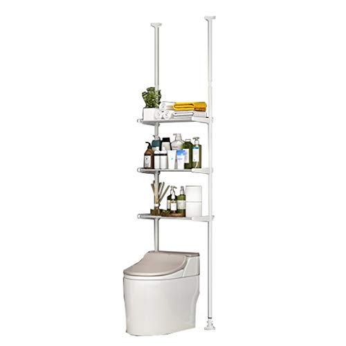 LGChobby Badezimmer-Aufbewahrungsregal, Waschmaschinen-Aufbewahrungsrahmen für über der Toilette stehendes 3-stufiges Toiletten-Aufbewahrungsregal, multifunktionaler platzsparender Organizer-Ständer, von LGChobby