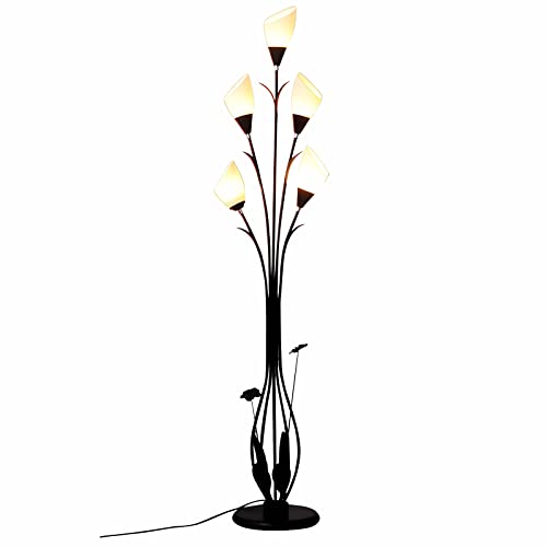 LGDEERCO 5 Lichter Moderne Stehlampen Mid Century Tree Stehlampe Kreative Eisenkunst Stehlampe Hohe Stehlampe für Wohnzimmer Arbeitszimmer Büro Schlafzimmer Arbeit Nachttischbeleuchtung LGDEERCO 5 Lichter Moderne Stehlampen Mid Century Tree Stehlampe Kreative Eisenkunst Stehlampe Hohe Stehlampe für Wohnzimmer Arbeitszimmer Büro Schlafzimmer Arbeit Nachttischbeleuchtung von LGDEERCO