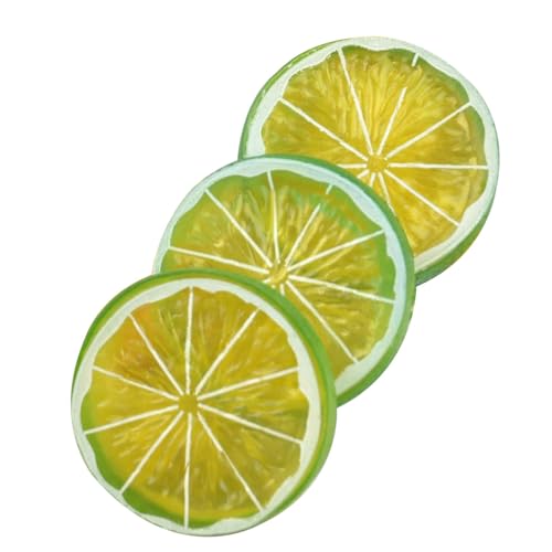 Fake Lemons Slices Decor 10 Pcs Set - Artificial Plastics Lemons Slices for Lemonade Party, Photography Props （Green, 5cm Dia. von LGEGE