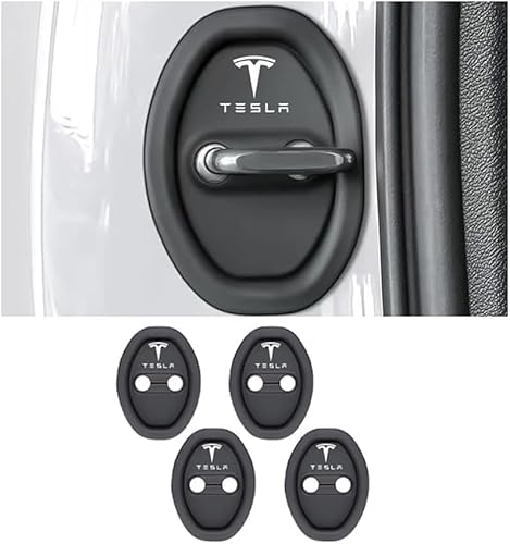 LGFDC 4 Stück Auto Türschloss Abdeckung Protector für Tesla Model Y 2020-2024, Autotürschlossabdeckung Stoßdämpfender Türschlossschutz Innenraum Schutz Zubehör LGFDC 4 Stück Auto Türschloss Abdeckung Protector für Tesla Model Y 2020-2024, Autotürschlossabdeckung Stoßdämpfender Türschlossschutz Innenraum Schutz Zubehör von LGFDC