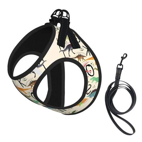 L Pet Leash Vest Dog Harness - Small Sized, Stylish Learning Alphabets with Dinosaurs Print Adjustable for Outdoor Travel and Walking L Pet Leash Vest Dog Harness - Small Sized, Stylish Learning Alphabets with Dinosaurs Print Adjustable for Outdoor Travel and Walking von LGHHGY