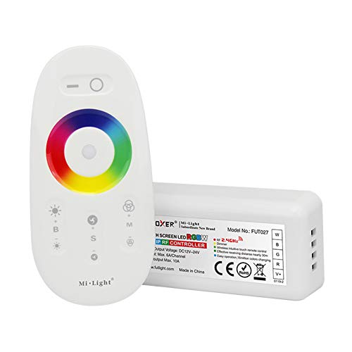 LGIDTECH FUT027 Miboxer RGBW LED Fernbedienung+Controller Empfänger Box 12–24V,kompatibel mit RGBW LED Lichtstreifen, kann auch über APP über WiFi Gateway Hub gesteuert werden von LGIDTECH