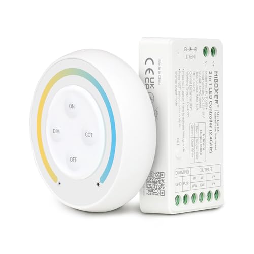 LGIDTECH FUT035SA+ Miboxer 2 in 1 LED Controller Kits, Kompatibel mit Single Color LED Streifen Licht Dual weiß CCT von LGIDTECH