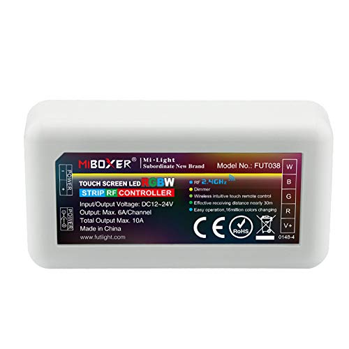 LGIDTECH FUT038 Miboxer RGBW LED-Lichtstreifen 2,4 GHz RF Wireless 4-Zonen-Controller Empfänger Box,Milight 4-Zonen-RGBW-Fernbedienung, B3 T3-Panel und WiFi-iBox-Hub Alle sind separat erhältlich von LGIDTECH