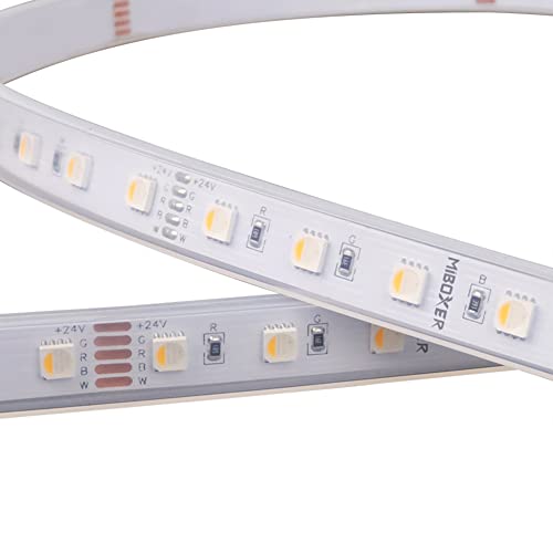 LGIDTECH LSL4T01N 5050 4 in 1 SMD RGB+WW warmweißer LED-Streifen DC 24V, 16,4 Fuß = 5 Meter 300LED, Silikonschlauch wasserdicht IP65 von LGIDTECH