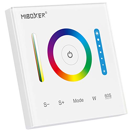 LGIDTECH P3 Miboxer Wandmontierter Panel-Controller für 3528 5050 2835 RGB RGBW RGB CCT Dimmbarer Farbwechsel LED-Streifenbeleuchtung DC12-24V 10A.Funktioniert nicht mit Sprachsteuerungsgerät von LGIDTECH