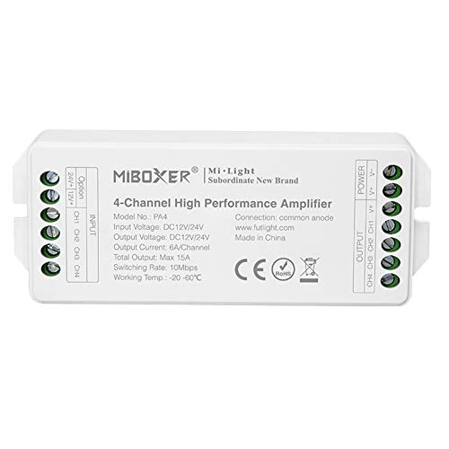 LGIDTECH PA4 Miboxer 4-Kanal Hochleistungsverstärker DC 12-24V für RGB RGBW SMD 5050 3528 2835 Flexible LED Streifen Licht von LGIDTECH