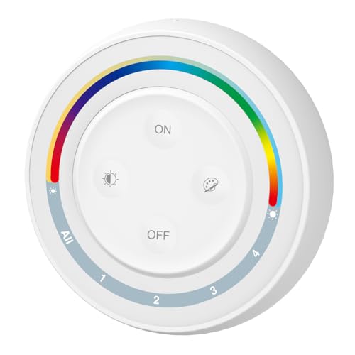 LGIDTECH S2W+ Miboxer RGB + CCT 4-Zonen-Regenbogen-Fernbedienung, kompatibel mit Milight/Miboxer 2,4 GHz RGB&RGBW&RGB CCT-Serie LED-Lampe und LED-Streifen-Controller von LGIDTECH