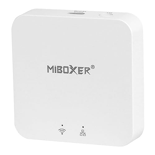 LGIDTECH ZB-Box1 Zigbee 3.0 Gateway für Smartphone-App [MiBoxer Smart] Steuerung von Zigbee-LED-Glühbirnen und LED-Streifen-Lichtsteuerungen.Kompatibel mit Alexa,Google Home Assistant-Sprachsteuerung von LGIDTECH