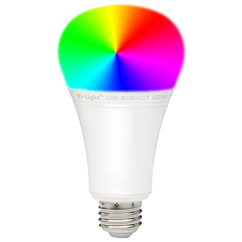 LGIDTECH FUT105 Miboxer LED-Leuchtmittel, 12W, 2,4 GHz, RGB+CCT,E27,Farbwechsel, Farbtemperatur einstellbar,1100lm, Speicherfunktion,Smartphone-WiFi-Steuerung über Hub (nicht enthalten) von LGIDTECH