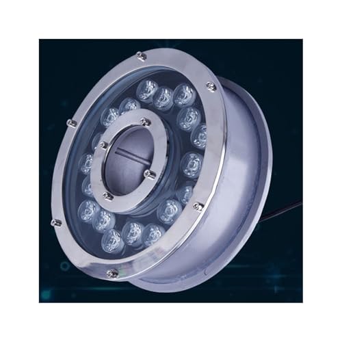 LGJEGD LED Ring Springbrunnen Lichter, 9W IP68 Wasserdicht 12V/ 24V Geeignet for Schwimmbäder und Seen (RGB,9w-12v) von LGJEGD