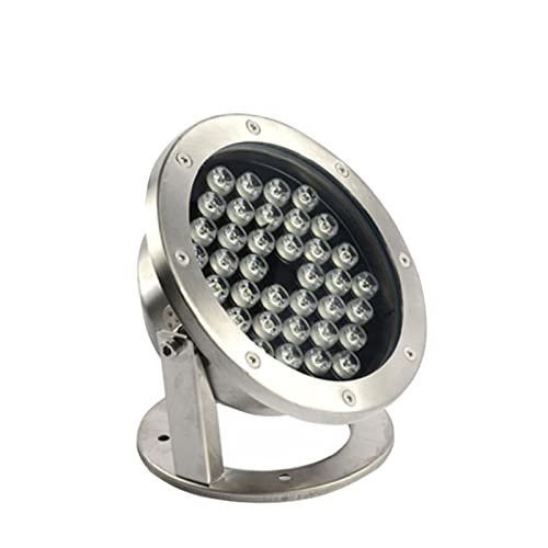LGJEGD LED-Strahler, 36 W, Edelstahl, IP68, wasserdicht, 12 V/24 V, Landschaftslicht (Color : Warm White, Size : 12v) von LGJEGD