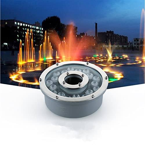 LGJEGD Led Ring Fountain Light, Ip68 Waterproof 12v/24v Pond Lights Underwater Submersible for Unterwasser-Brunnen Pool (Color : Warm white, Size : 6w-24v) von LGJEGD