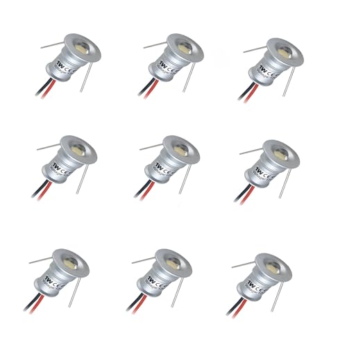 LGJEGD Mini-LED-Strahler, LED 12V DC Einbau-Mini-Downlights dimmbar for Schrank-Akzentbeleuchtung, 9Pack (RGB,120 Degrees) von LGJEGD
