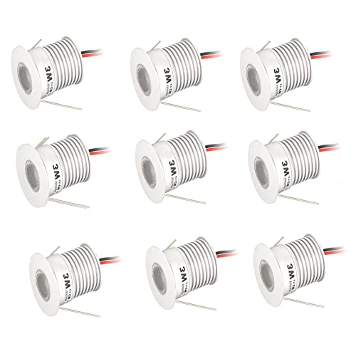 LGJEGD Treppenhausbeleuchtung, dimmbar, for den Einbau, DC12–24 V, 3 W, Unterschrankleuchten, Deckenleuchten for den Außenbereich, LED (Color : Warm white 3000k, Size : DC12-24v) von LGJEGD