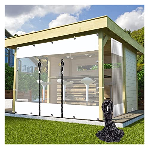 LGJEGD Vorhänge mit ösen terrassen Windschutz transparent mit Reißverschluss Tür 0,5mm PVC Vorhänge for Auto, 60 Größen (Color : Clear, Size : 6.23x8.2'/1.9x2.5m) von LGJEGD
