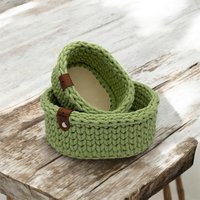 Aufbewahrungskorb Oval Mit Holzboden von LGKreativ