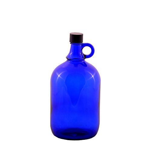 Glasflasche mit Henkel (2L) von LGL Haushaltswaren/blau/Glasballonflasche/Flasche/Gallone von LGL Haushaltswaren GmbH