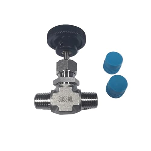1/8 1/4 3/8 1/2 Männlich NPT BSPP 2 Weg Gas Nadelventil Hohe Einstellbare nadel ventil Edelstahl 316 3000psi(3/8",NPT) von LGOWSSENV