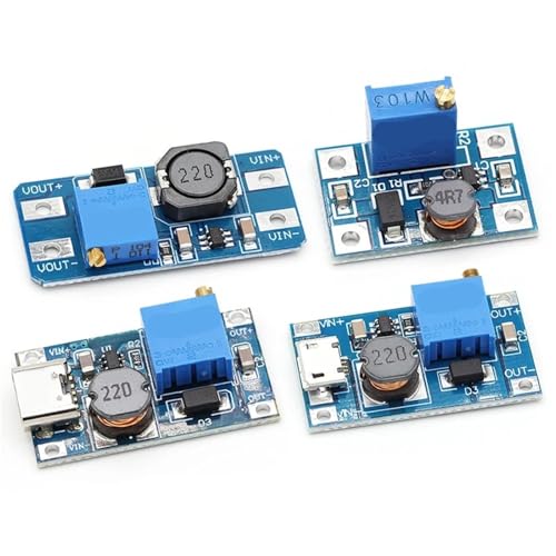 DC-DC Adjustable Boost Module 2A Boost Plate Step Up Module with MICRO USB 2V-24V to 5V 9V 12V 28V(MT3608 Type-C USB,2PCS) von LGOWSSENV