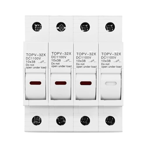 LGOWSSENV Sicherungshalter 1P 2P 3P 4P 1100 V DC 10 x 38 mm Hochspannung PV TOPV-32X, Basisschutz für Photovoltaikanlage GPV (3P mit LED) von LGOWSSENV