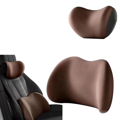 LGPBHSH Auto Lendenwirbelkissen und Nackenkissen, Kompatibel mit BYD e2 e9 e1 e3 e5 e7 G3 G3R G5 G6, Memory Foam Auto Kopfstütze Kissen Autos Sitz Kopf Lendenkissen, Set 2-Brown LGPBHSH Auto Lendenwirbelkissen und Nackenkissen, Kompatibel mit BYD e2 e9 e1 e3 e5 e7 G3 G3R G5 G6, Memory Foam Auto Kopfstütze Kissen Autos Sitz Kopf Lendenkissen, Set 2-Brown von LGPBHSH