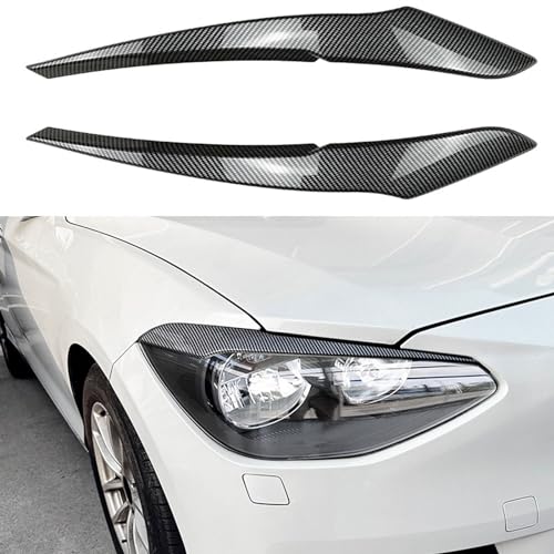 LGPBHSH Kompatibel mit BMW 1 Series F20 F21 Early 2011-2014, 1 Paar Scheinwerfer Augenlid Augenbrauenabdeckung Scheinwerfer Augenbrauen Augenlider Dekorative, B Carbon Fiber Look von LGPBHSH